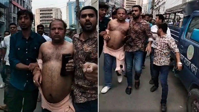 অভিনেতা সিদ্দিককে মারধর করে জামা-কাপড় ছিঁড়ে ফেলল জনতা