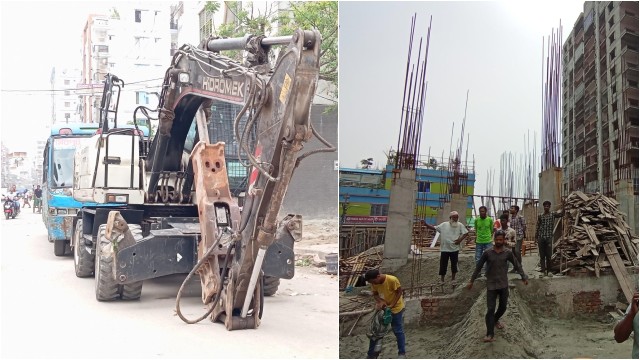বনশ্রীতে রাজউকের অভিযান চলছে