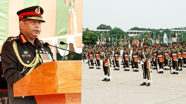 আধুনিক সমরাস্ত্রে সজ্জিত পেশাদার বাহিনী গড়ার প্রতিশ্রুতি সেনাপ্রধানের