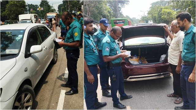 ট্রাফিক শৃঙ্খলা : জরিমানা ৩৫ লাখ, ৬৪ গাড়ি ডাম্পিং