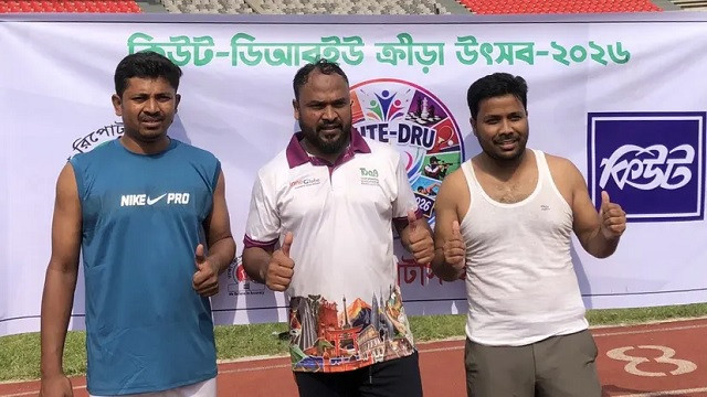 কিউট-ডিআরইউ’র অ্যাথলেটিক্স ১০০ মিটারে তৃতীয় ঢাকা পোস্টের শাহাদাত হোসেন