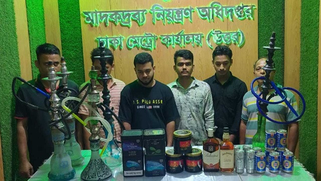 গুলশান-বনানীতে অবৈধ শিশা বারে ডিএনসির অভিযান, গ্রেপ্তার ৬