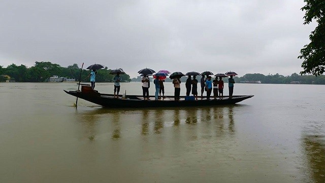 সুনামগঞ্জে ফের বাড়ছে নদ-নদীর পানি, বন্যার শঙ্কা