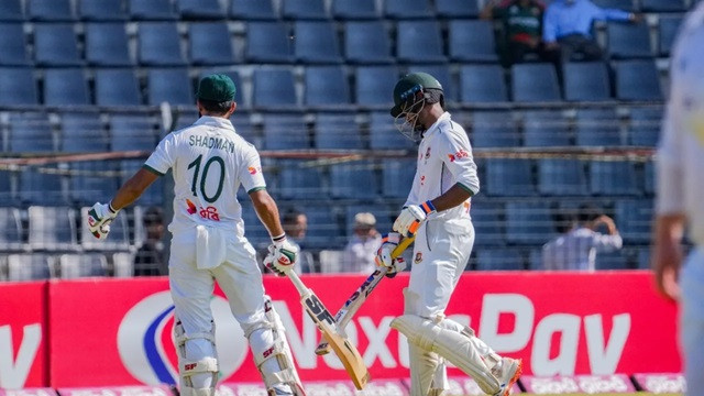 জয়ের সেঞ্চুরি, সাদমান-মুমিনুলের ফিফটিতে বাংলাদেশের দিন