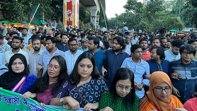 নিউইয়র্কে আখতারের ওপর হামলার প্রতিবাদে এনসিপির বিক্ষোভ