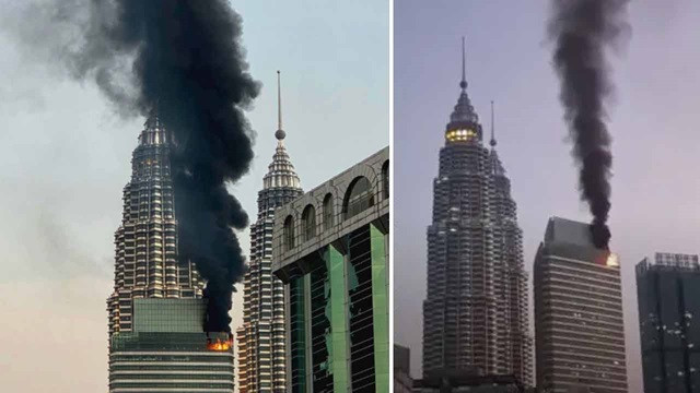 কুয়ালালামপুরে পেট্রোনাস টাওয়ারে ভয়াবহ অগ্নিকাণ্ড
