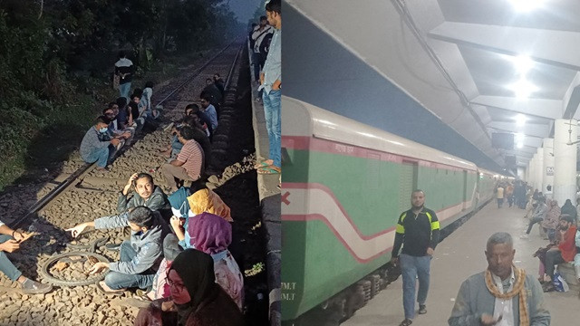 রাজশাহীতে ফের রেলপথ অবরোধ, ৬ ট্রেনের সিডিউল বিপর্যয়