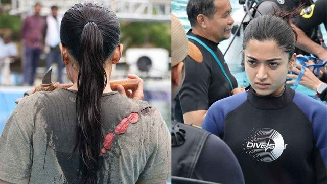 পানির নিচে ২০ ঘণ্টা শুটিং, যে রেকর্ড গড়লেন রাশমিকা