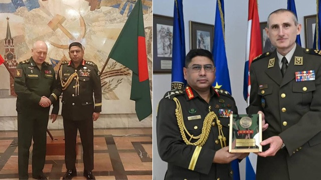 রাশিয়া ও ক্রোয়েশিয়া সফর শেষে দেশে ফিরলেন সেনাপ্রধান