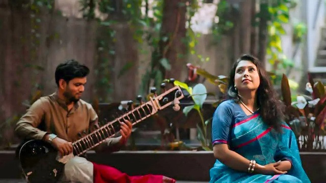 গানের দুই শিল্পী বর্ণালী সরকার ও জাহাঙ্গীর আলম শ্রাবণ