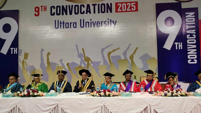 উত্তরা ইউনিভার্সিটির নবম সমাবর্তন অনুষ্ঠিত