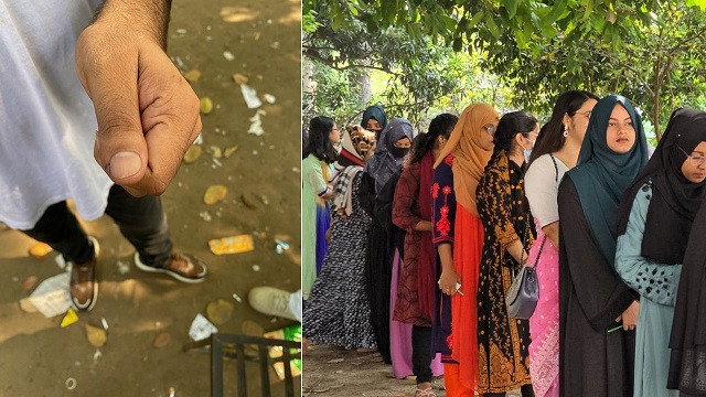 রাকসু নির্বাচন : আঙুলের কালি মুছে যাওয়ার অভিযোগ ছাত্রদল ও ভোটারদের