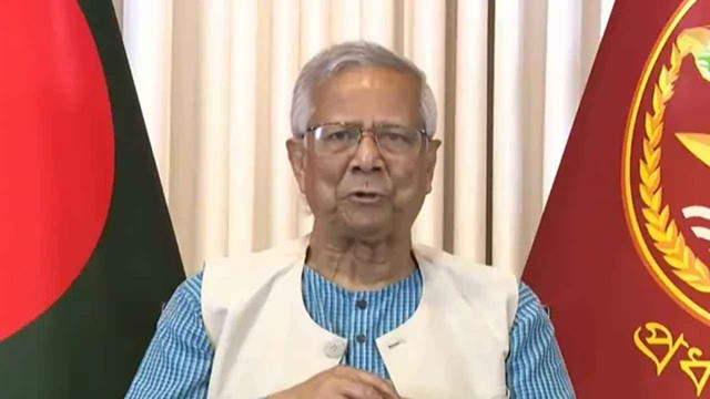 জাতির উদ্দেশে প্রধান উপদেষ্টার ভিডিও বার্তা। ছবি: সংগৃহীত